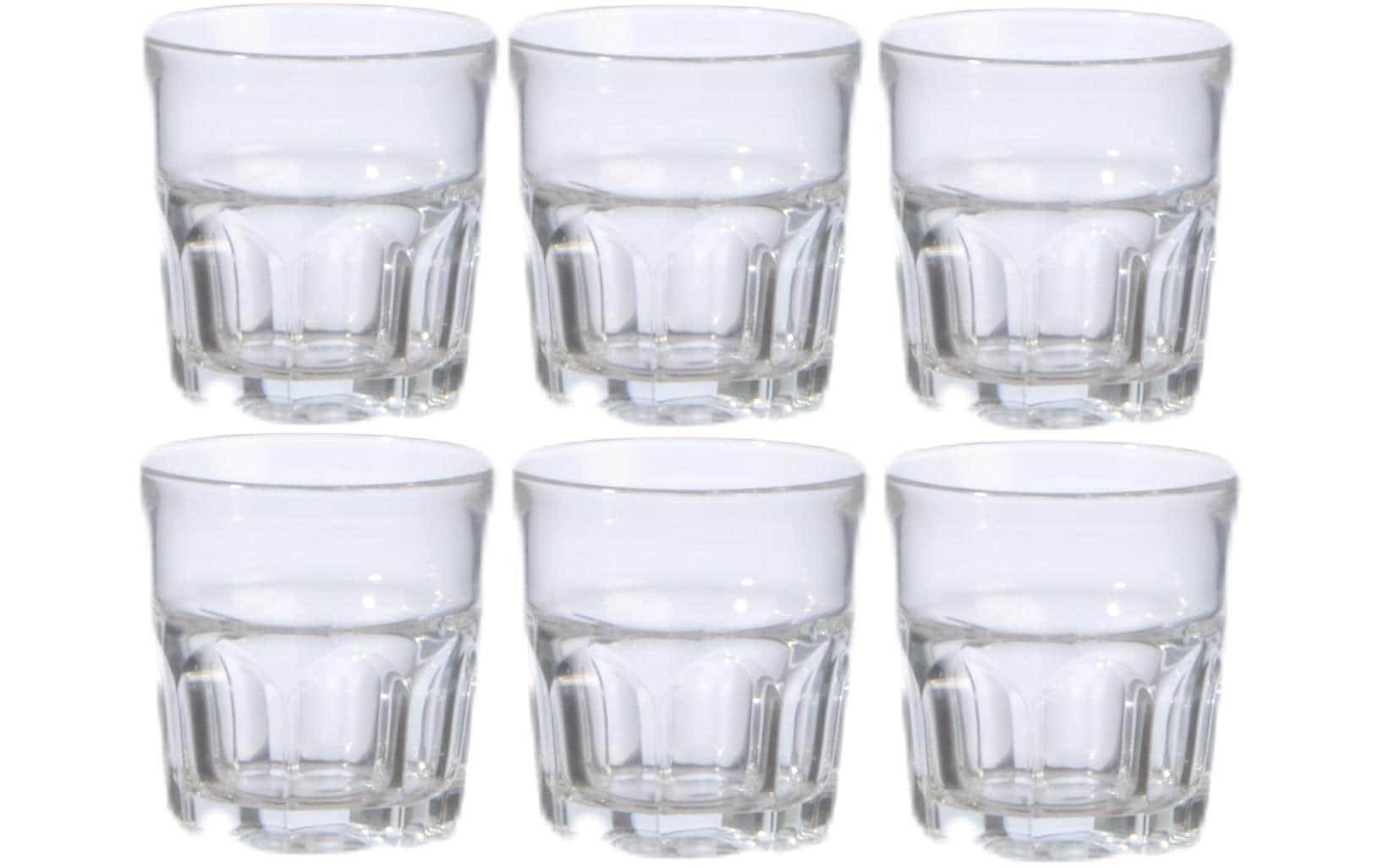 Arcoroc Trinkglas – 160 ml, Ø 6,8 cm, H 7,5 cm, Gehärtetes Glas, Transparent, spülmaschinenfest