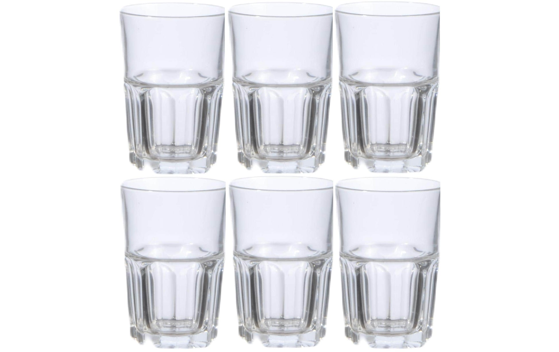 Arcoroc Trinkglas – 6er Set, 350 ml, Ø 8,3 cm, Gehärtetes Glas, Transparent, spülmaschinenfest