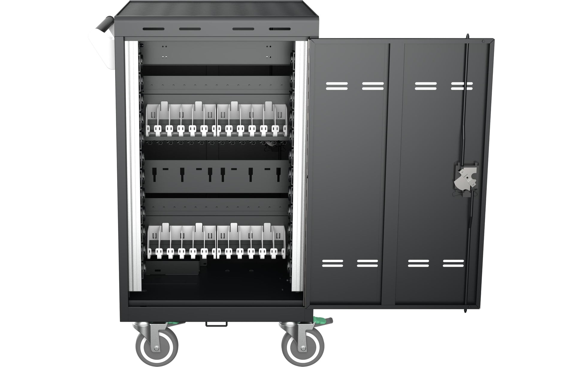 Acer Ladewagen für 24 Laptops, bis 15,6", abschliessbar, 639,6 × 632 × 1'039 mm, schwarz
