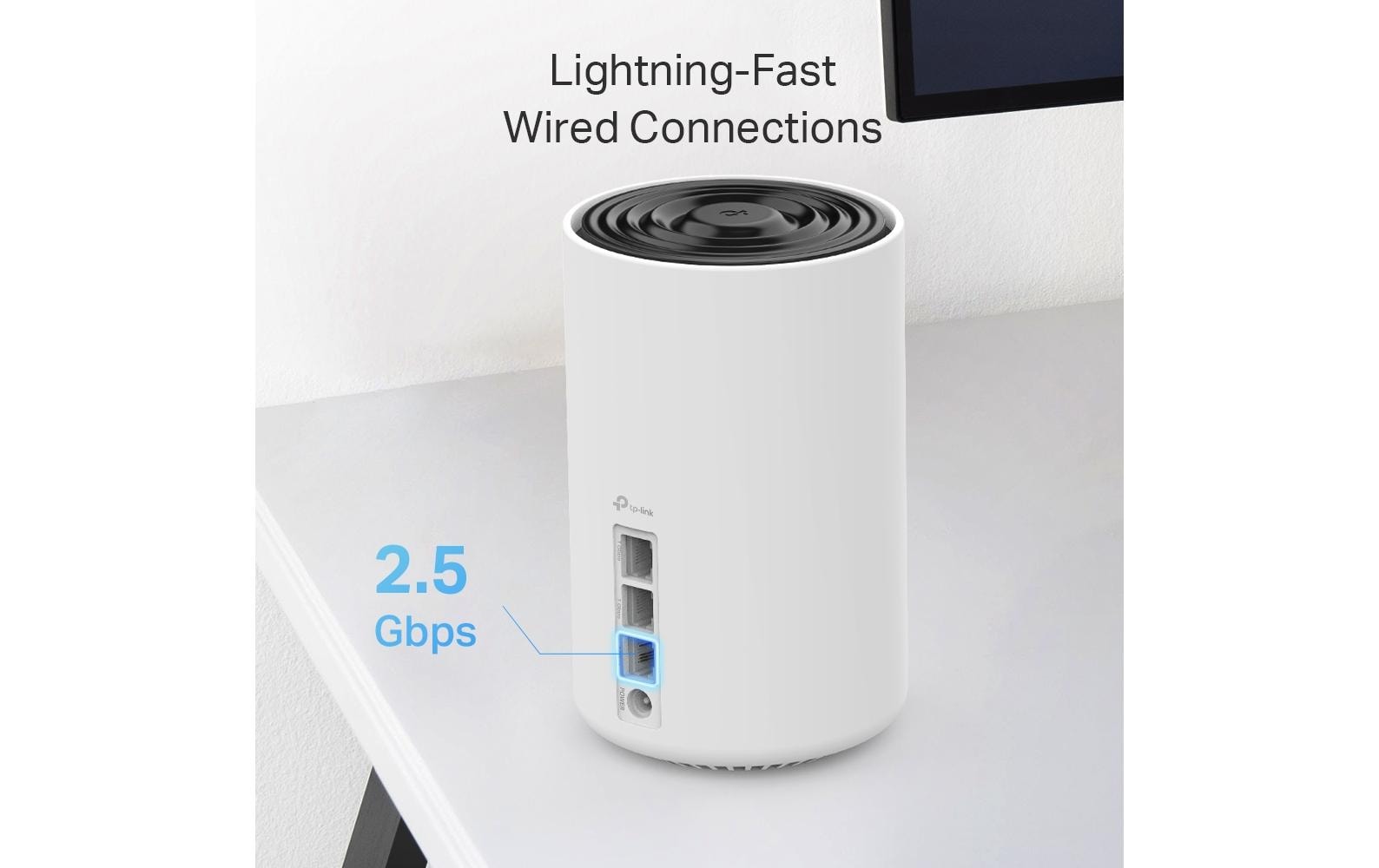 TP-Link Deco XE75 Pro – WLAN-Router – Wi-Fi 6E Tri-Band (2,4/5/6 GHz), 5,4 Gbit/s, 2.5GbE