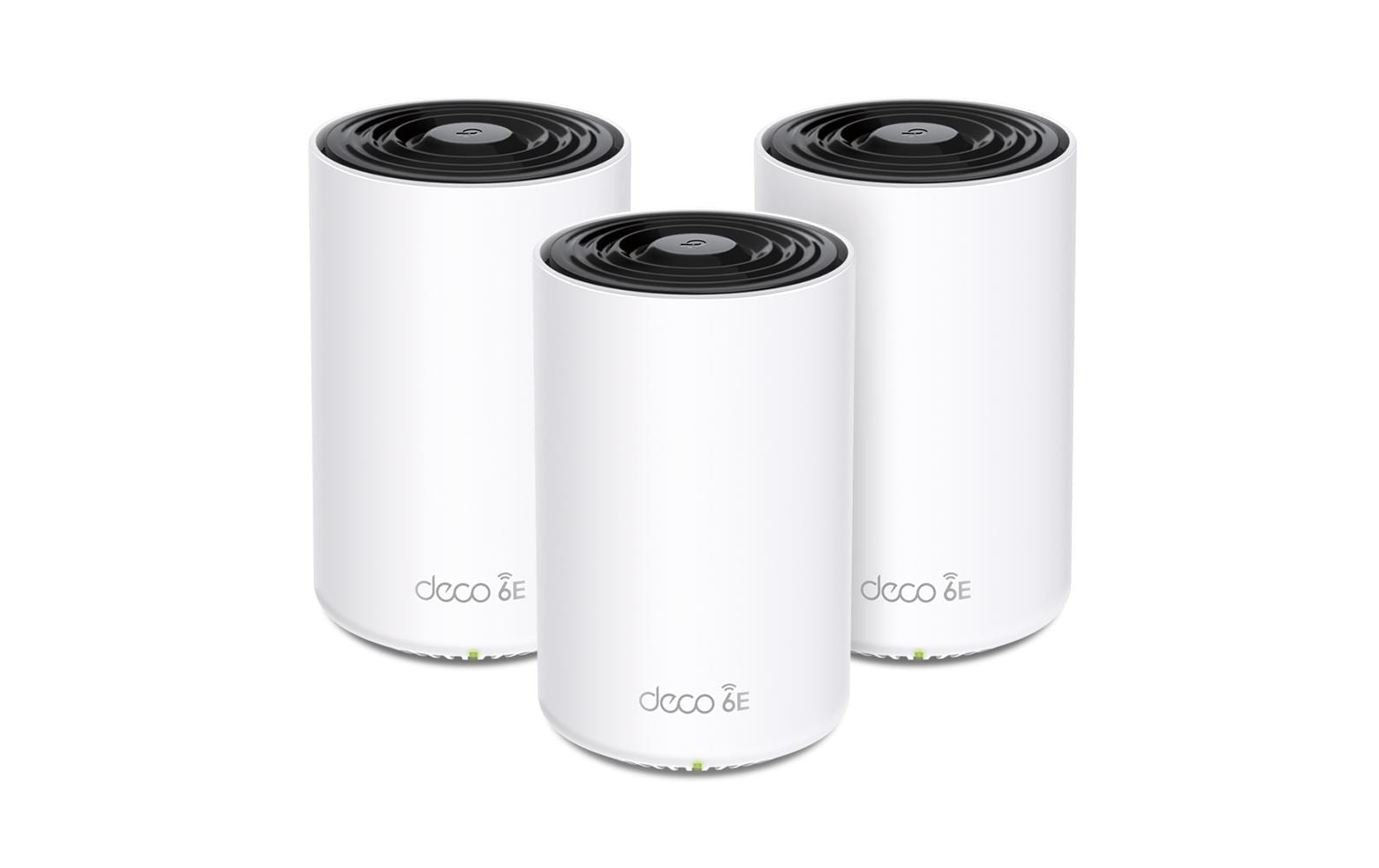 TP-Link Deco XE75 Pro – Mesh-System – Wi-Fi 6E Tri-Band (2,4/5/6 GHz), 5,4 Gbit/s, 2,5GbE