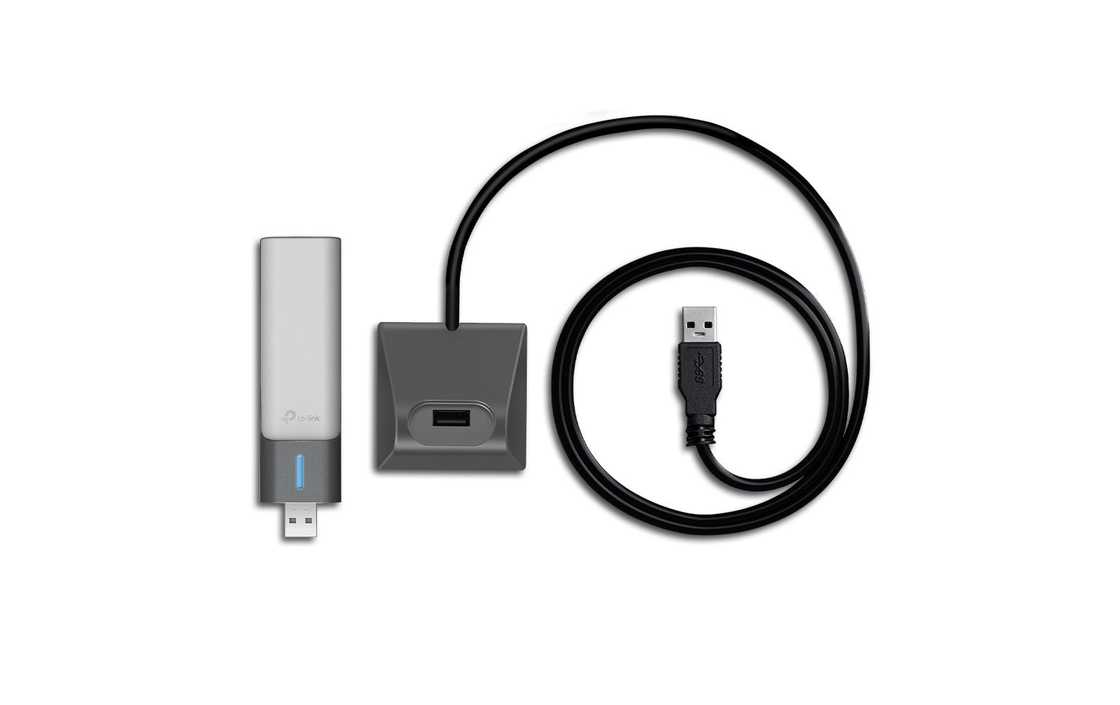 TP-Link Archer TX20UH USB-WLAN-Adapter – Wi-Fi 6 (802.11ax), bis zu 1800 Mbit/s, USB 3.2 Gen 1 (5 Gbit/s) – für W