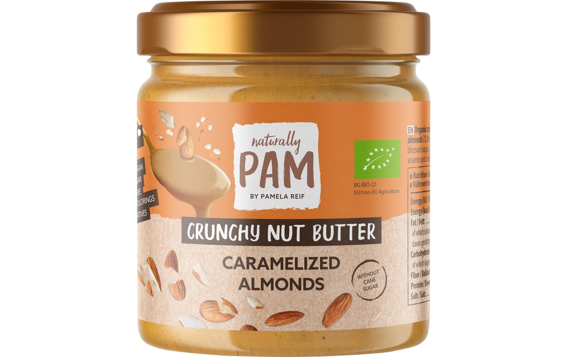 Naturally Pam Bio Knuspriger Nussaufstrich Gebrannte Mandeln – 200 g