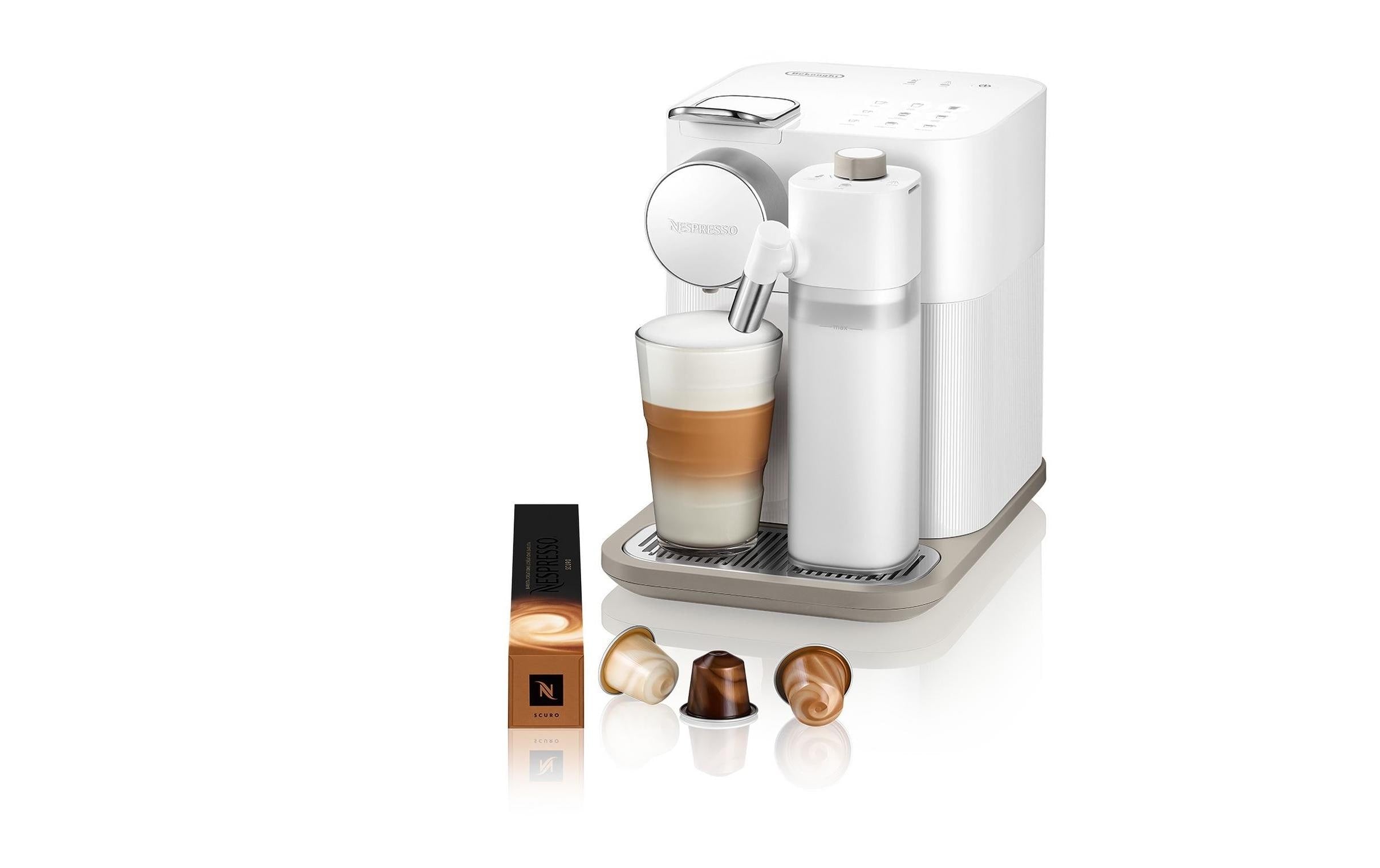 De’Longhi Gran Lattissima Kapselmaschine – für Nespresso-Kapseln, 19 bar, 1,3 l, Weiss