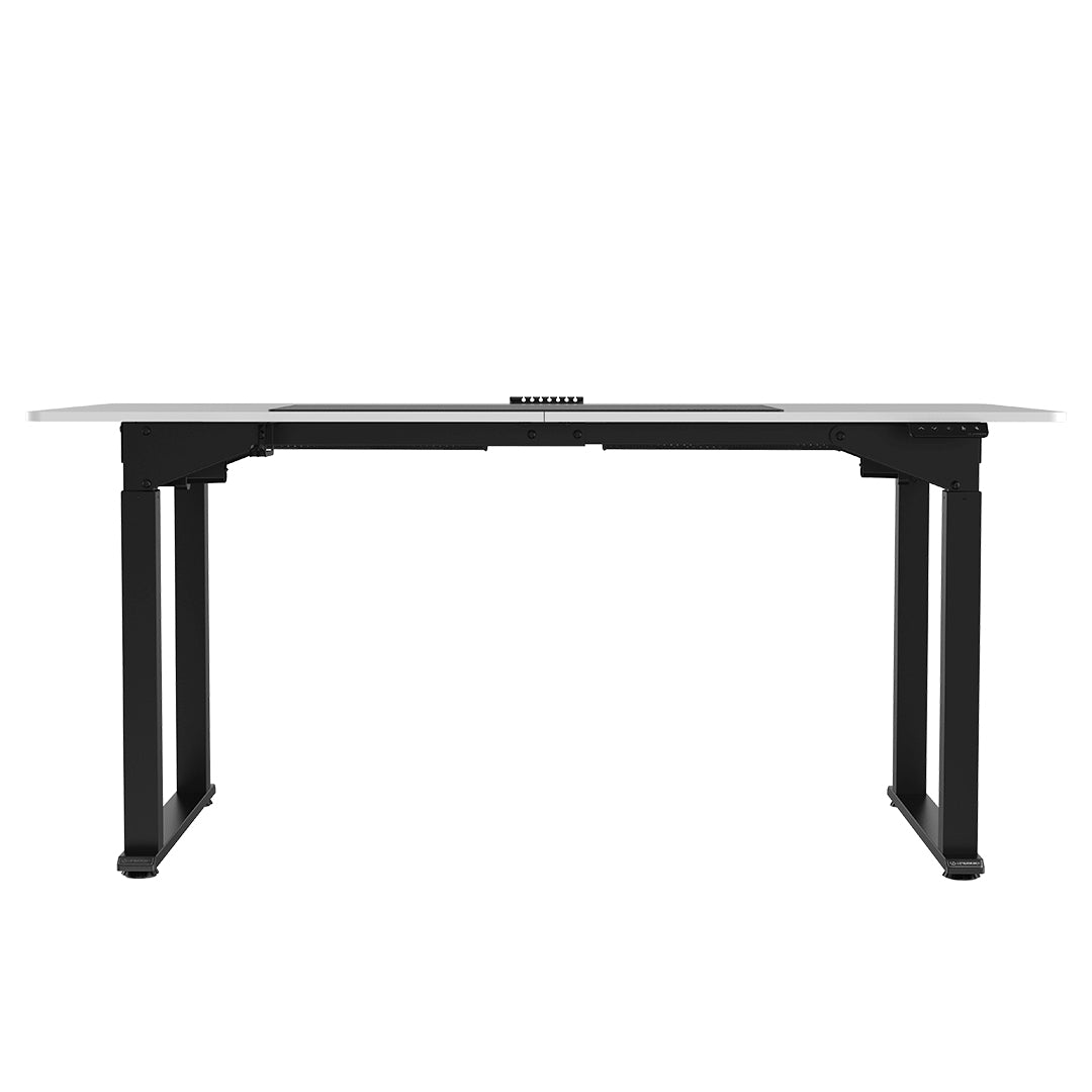Ultradesk Uplift Gaming-Tisch – 160 × 75 cm, höhenverstellbar, weiss/schwarz, Stahl