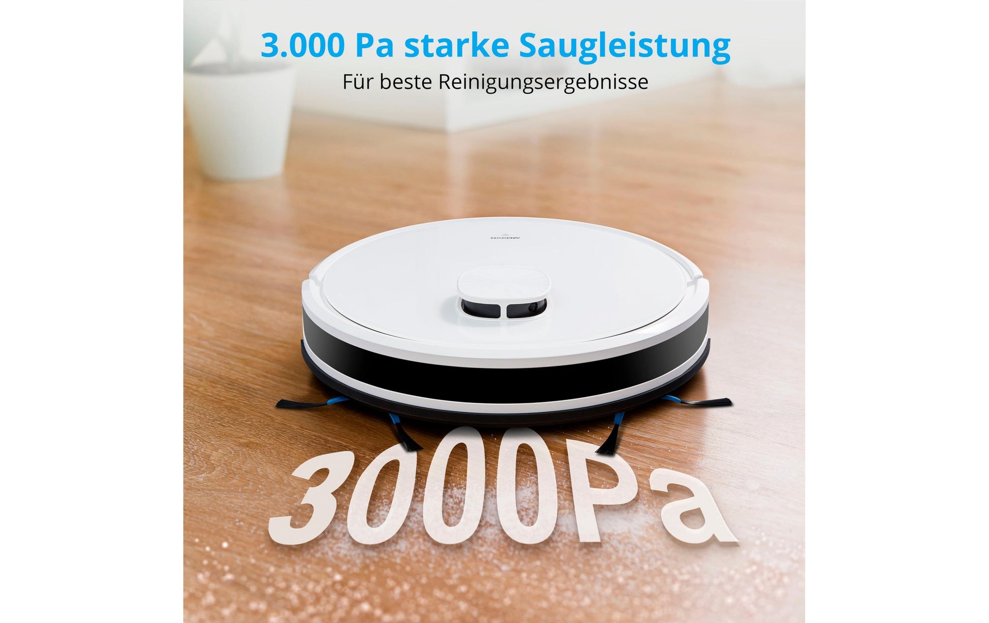 MEDION Roboterstaubsauger MD 11415 – 2-in-1, 0,3 l, Akkubetrieb, 68 dB(A)