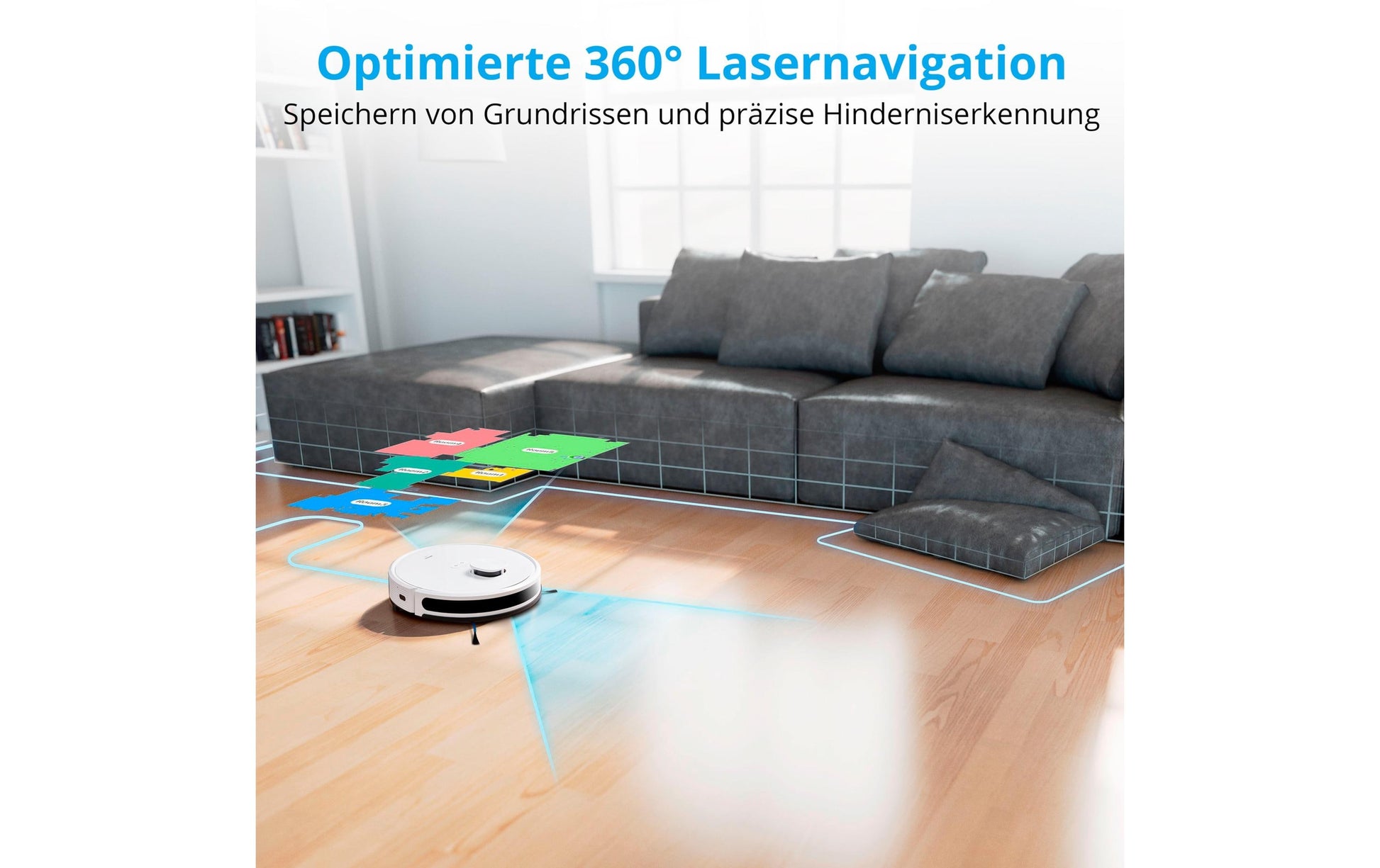 MEDION Roboterstaubsauger MD 11415 – 2-in-1, 0,3 l, Akkubetrieb, 68 dB(A)