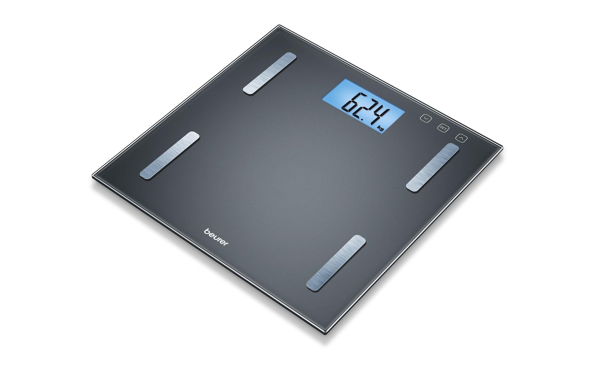 Beurer Paketwaage BF180 – Tragkraft 180 kg, Wiegefläche 30 × 30 cm, Batterie, Schwarz