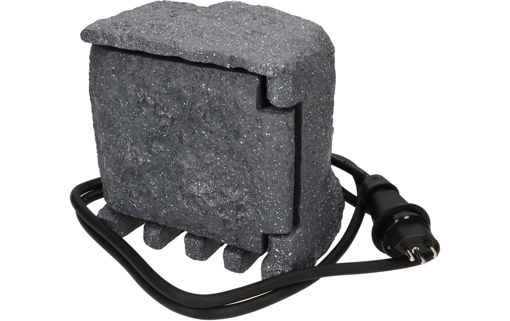 Max Hauri AG Max Hauri Gartenstromverteiler, 2×T13, IP55, 1,4 m, Zeitschaltuhr, Flip-Top-Deckel – Anthrazit