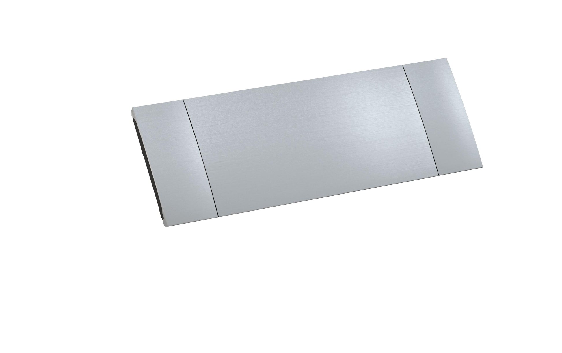 Bachmann POWER FRAME Einbausteckdosenleiste, Abdeckung, 3-fach, Aluminium – schwarz