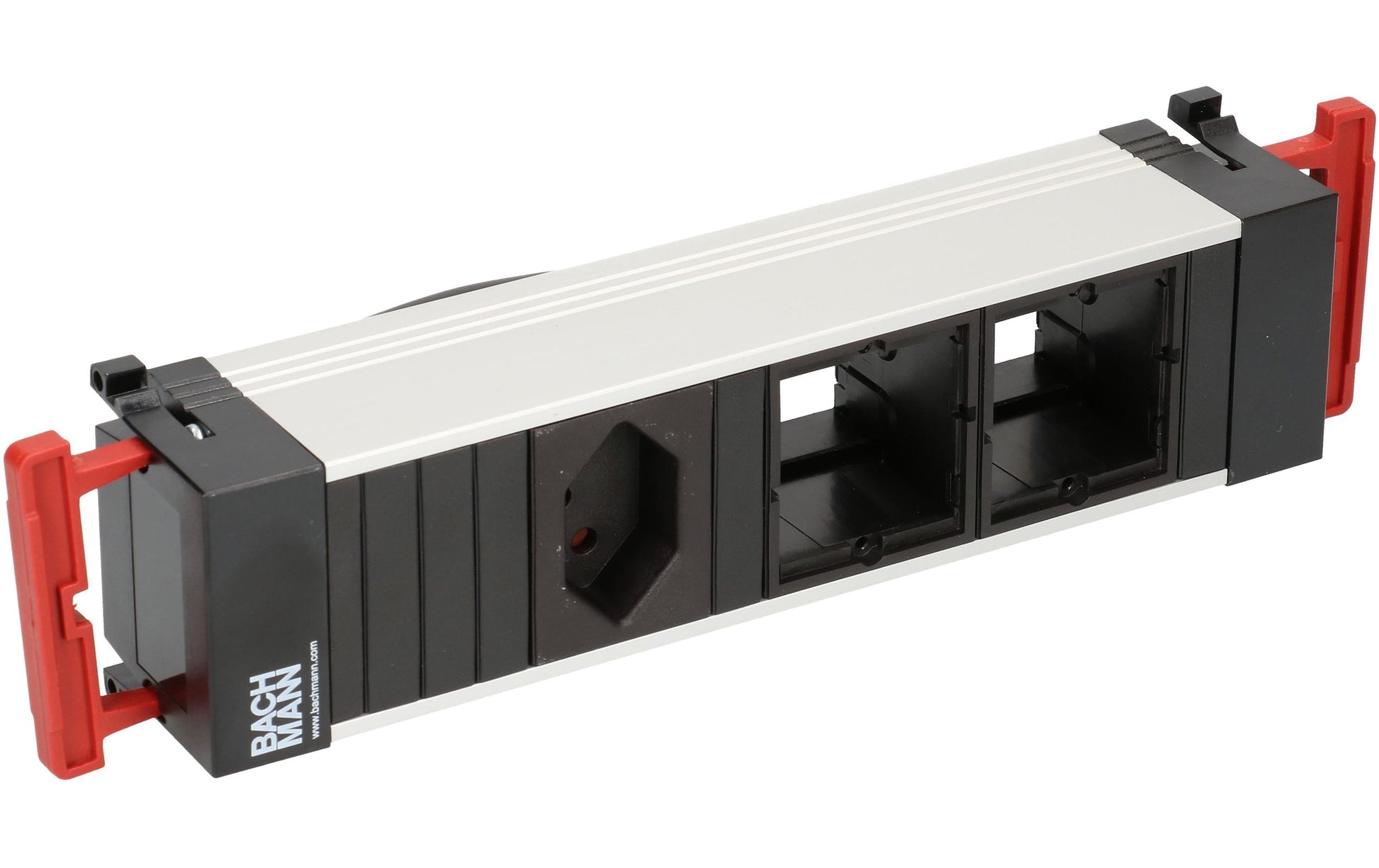 Bachmann Power Frame Steckdosenleiste, 1×T13, ohne Schalter, 0,1 m, Eingang GST18I3 – schwarz