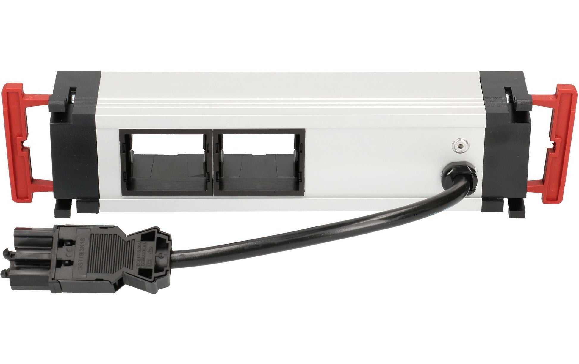 Bachmann Power Frame Steckdosenleiste, 1×T13, ohne Schalter, 0,1 m, Eingang GST18I3 – schwarz