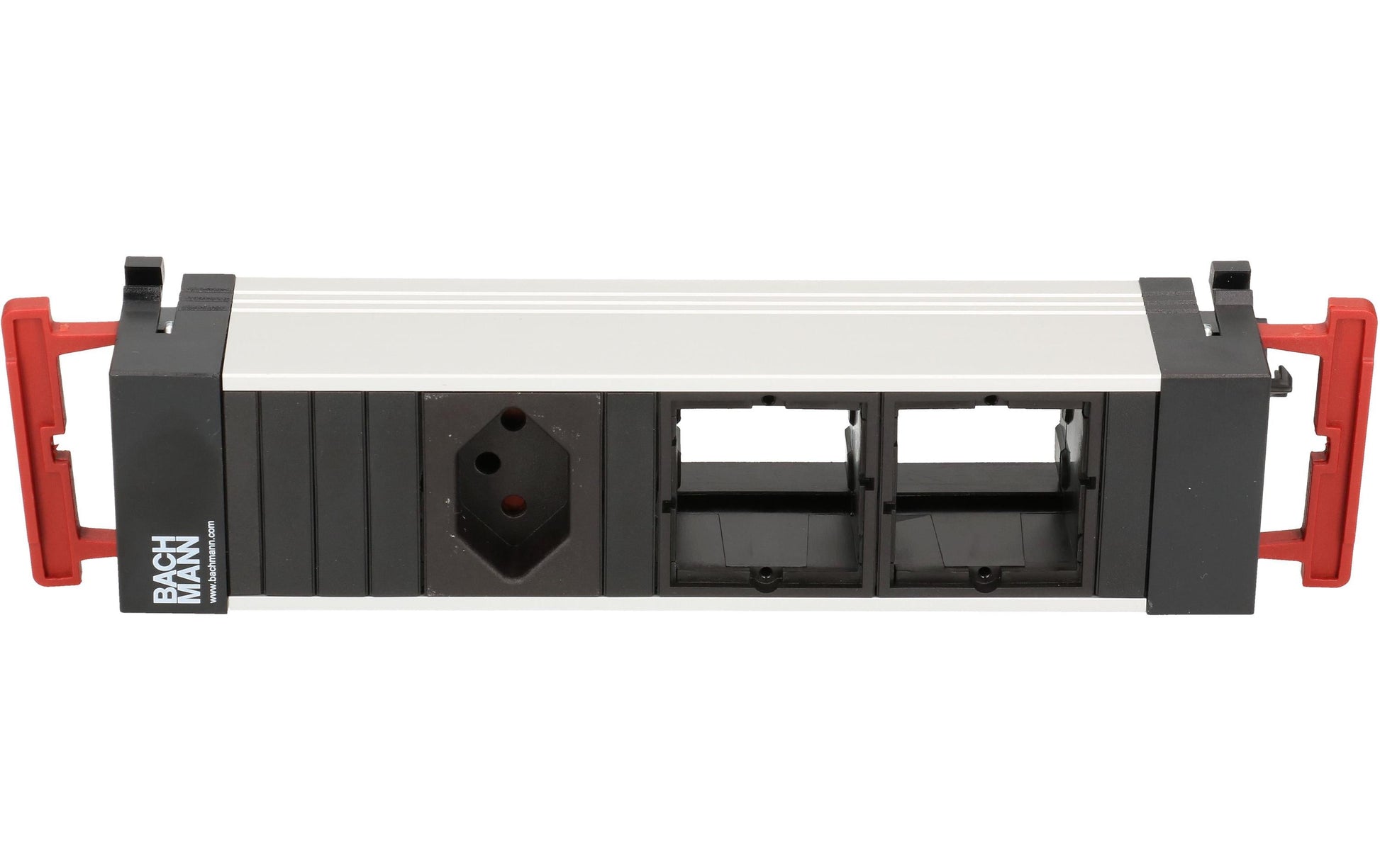 Bachmann Power Frame Steckdosenleiste, 1×T13, ohne Schalter, 0,1 m, Eingang GST18I3 – schwarz