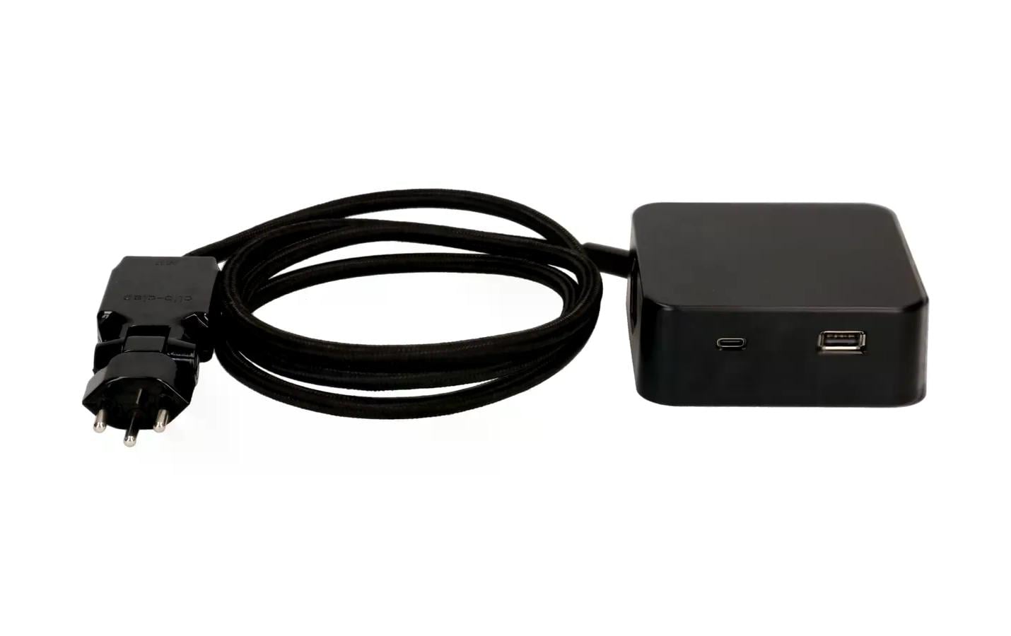 maxTEX Cube Steckdosenleiste – 3× T13, USB‑A/C, 2 m, ohne Schalter, schwarz