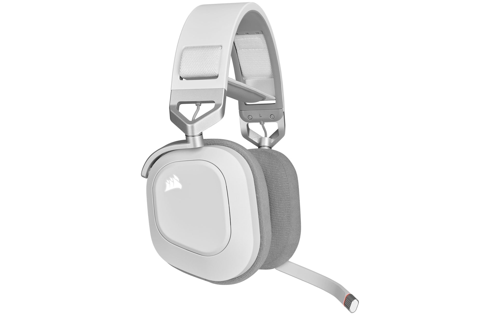 Corsair HS80 RGB – Gaming-Headset Over-Ear – USB-A, Dolby Atmos – Weiss – für PS5 – bis 20 h