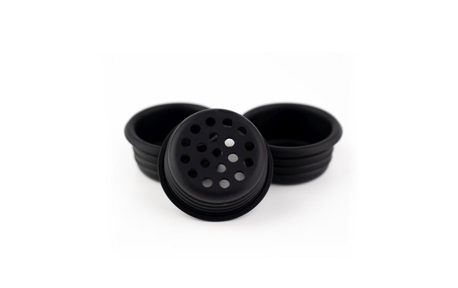 Ankerkraut Streudose, 3er-Set, Silikon/Kunststoff, schwarz, für Gewürze
