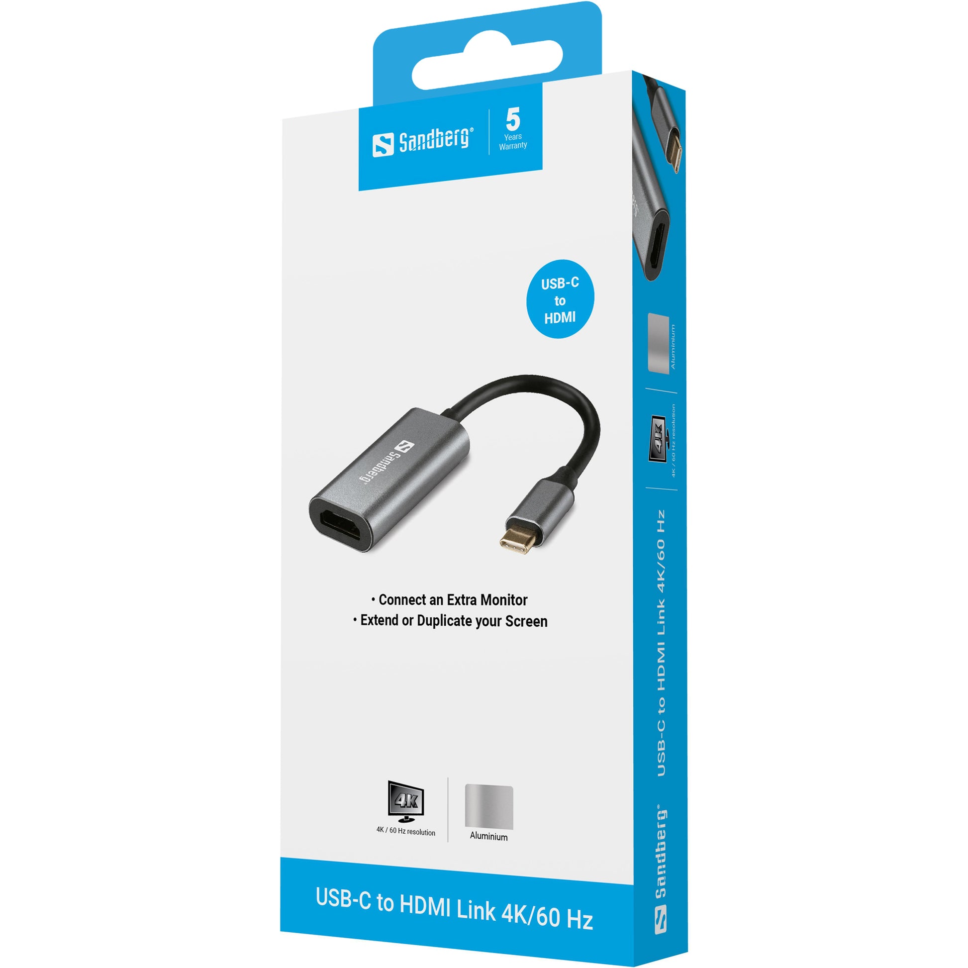 Sandberg USB-C auf HDMI Adapter, USB 3.2 Gen 1