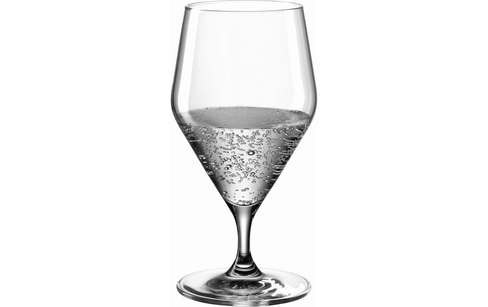 LEONARDO TWENTY4 Wasserglas – 0,33 l, Kristallglas, Transparent, Spülmaschinenfest, Stossfest, 6 Stück