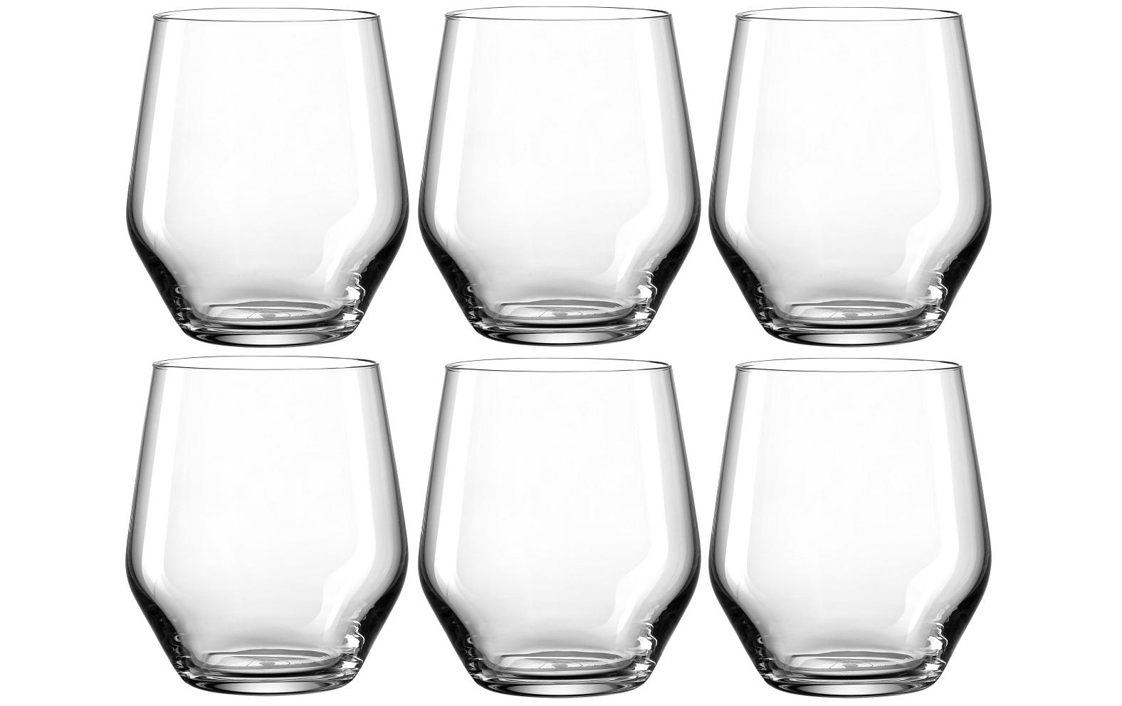 LEONARDO Trinkglas TWENTY4 – 6er Set, 310 ml, Ø 8 cm, H 9 cm, Kristallglas, Transparent, spülmaschinenfest