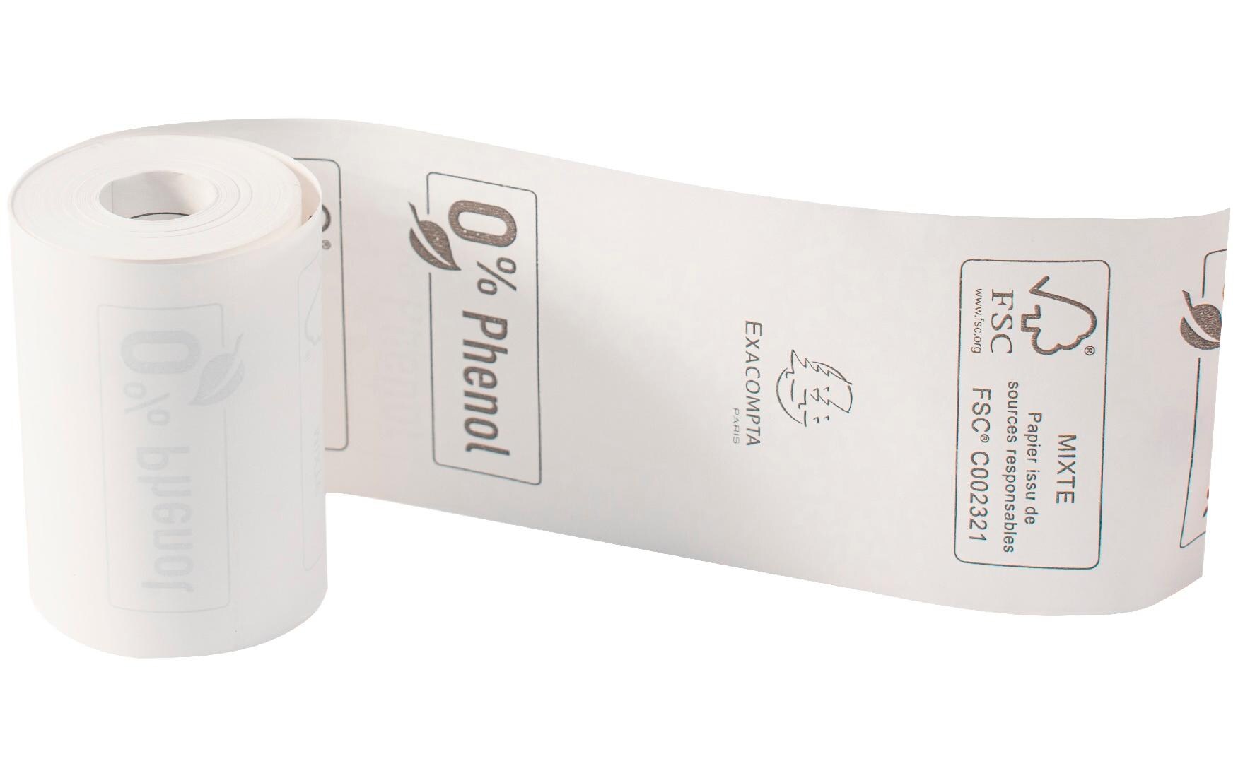 Exacompta Thermorolle – 57 mm × 18 m, ohne Kern, BPA-frei – 20 Stk.