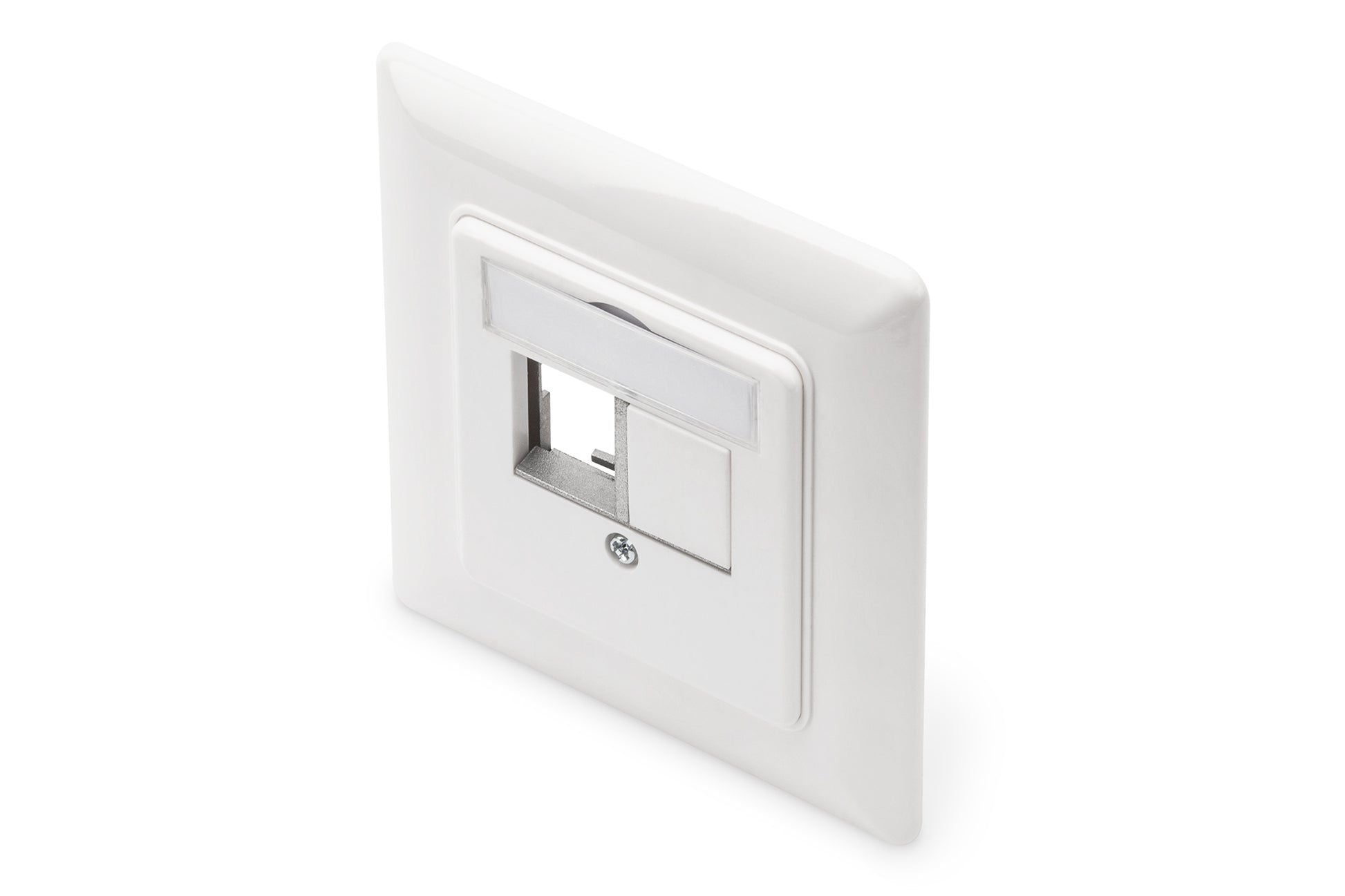 Digitus Frontplatte – 2× RJ-45 (weiblich), Weiss, Cat6a, 10GBase-T, für Keystone-Module
