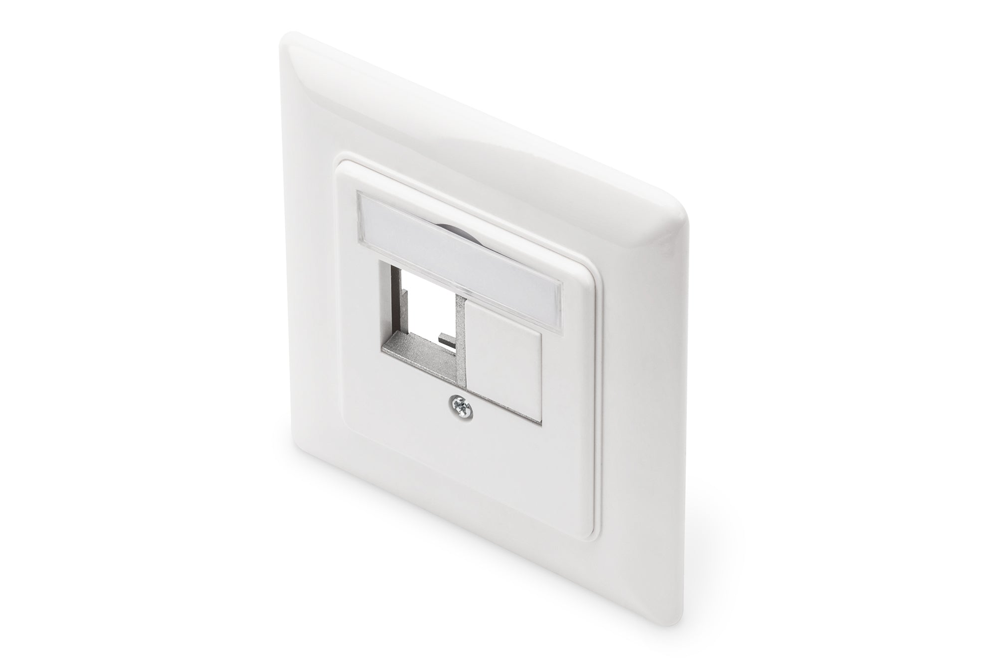 Digitus Frontplatte – 2× RJ-45 (weiblich), Weiss, Cat6a, 10GBase-T, für Keystone-Module