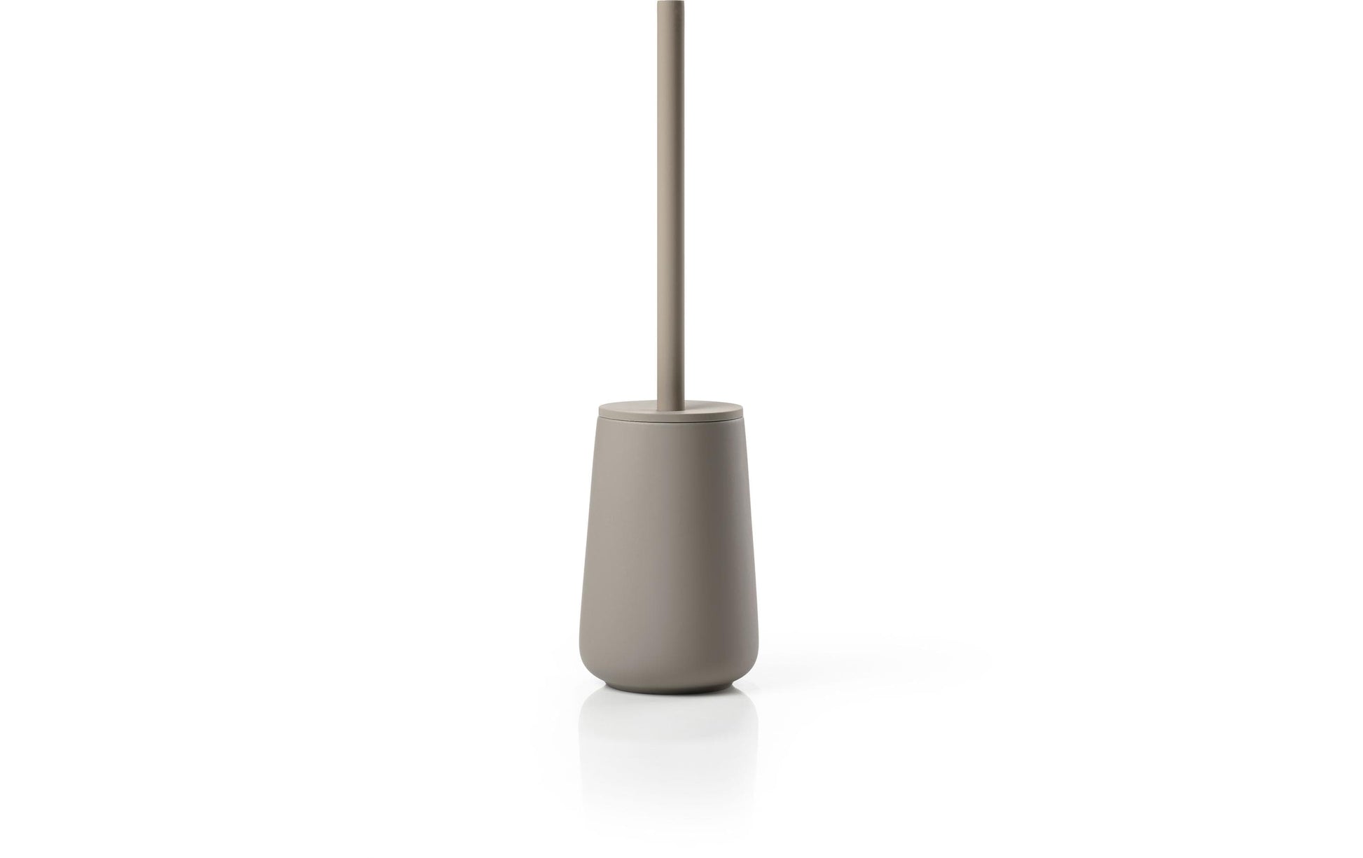 Zone Denmark Nova One – WC-Bürstenset – Keramik, Edelstahl, graubraun, H 37 cm, Ø 10,3 cm