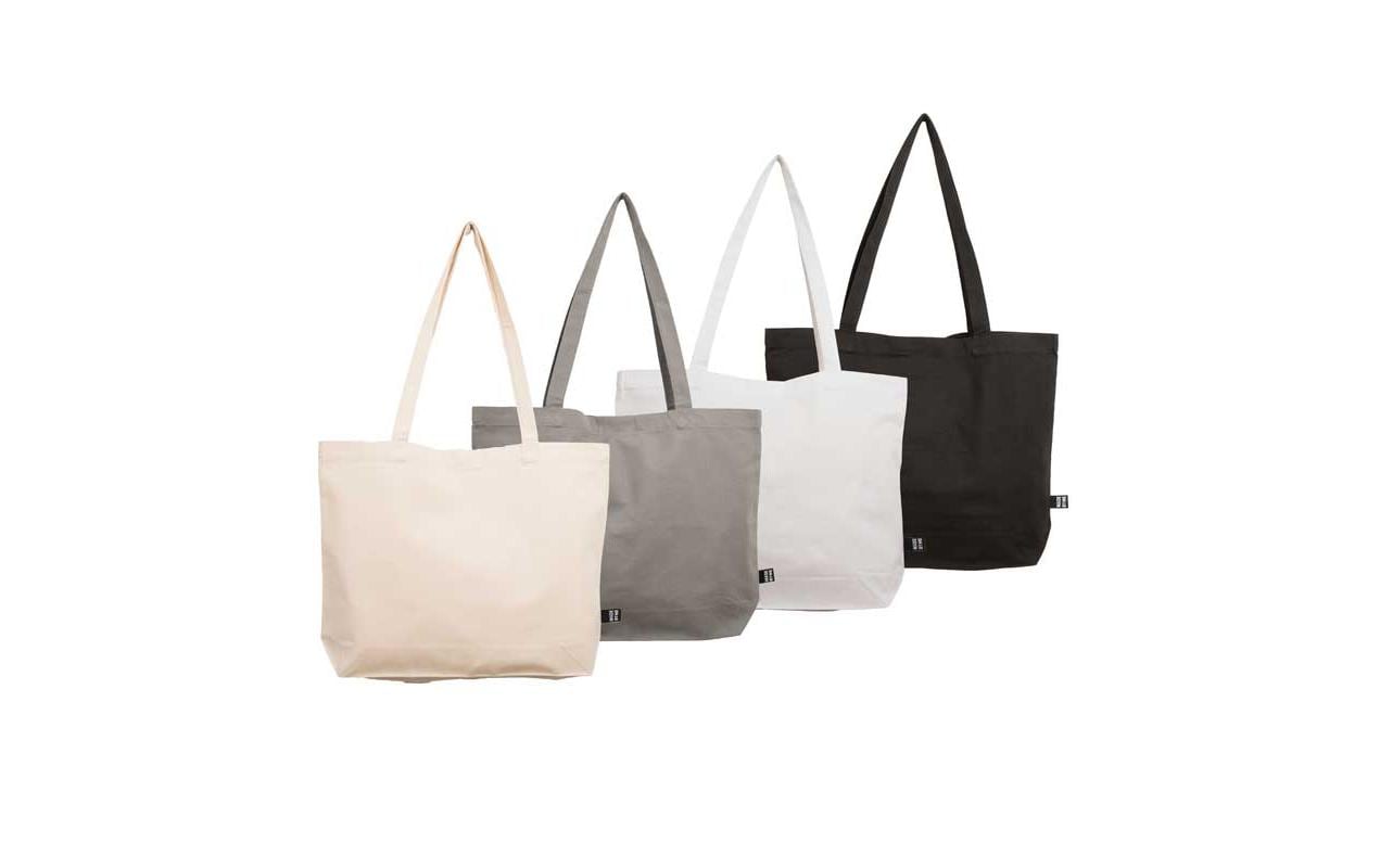 Rico Design Stofftasche, Baumwolle, Weiss, 445×340×335 mm, Lange Henkel