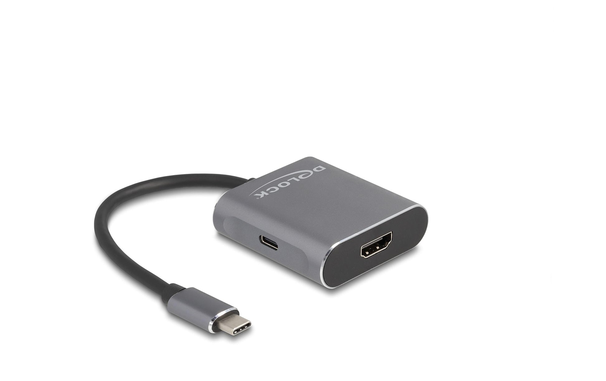 Delock – USB-C-Splitter, USB-C zu 2× HDMI (MST), aktiv, PD