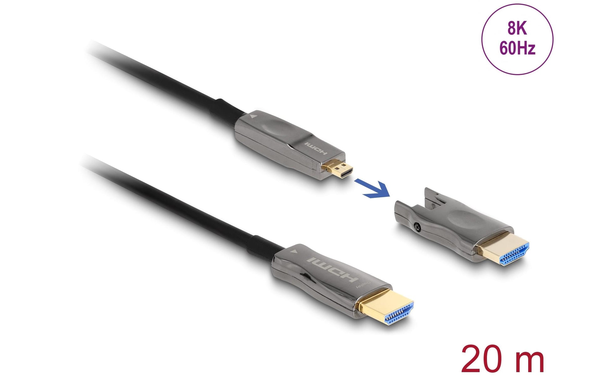 DeLOCK HDMI-Kabel, HDMI/DisplayPort, Schwarz