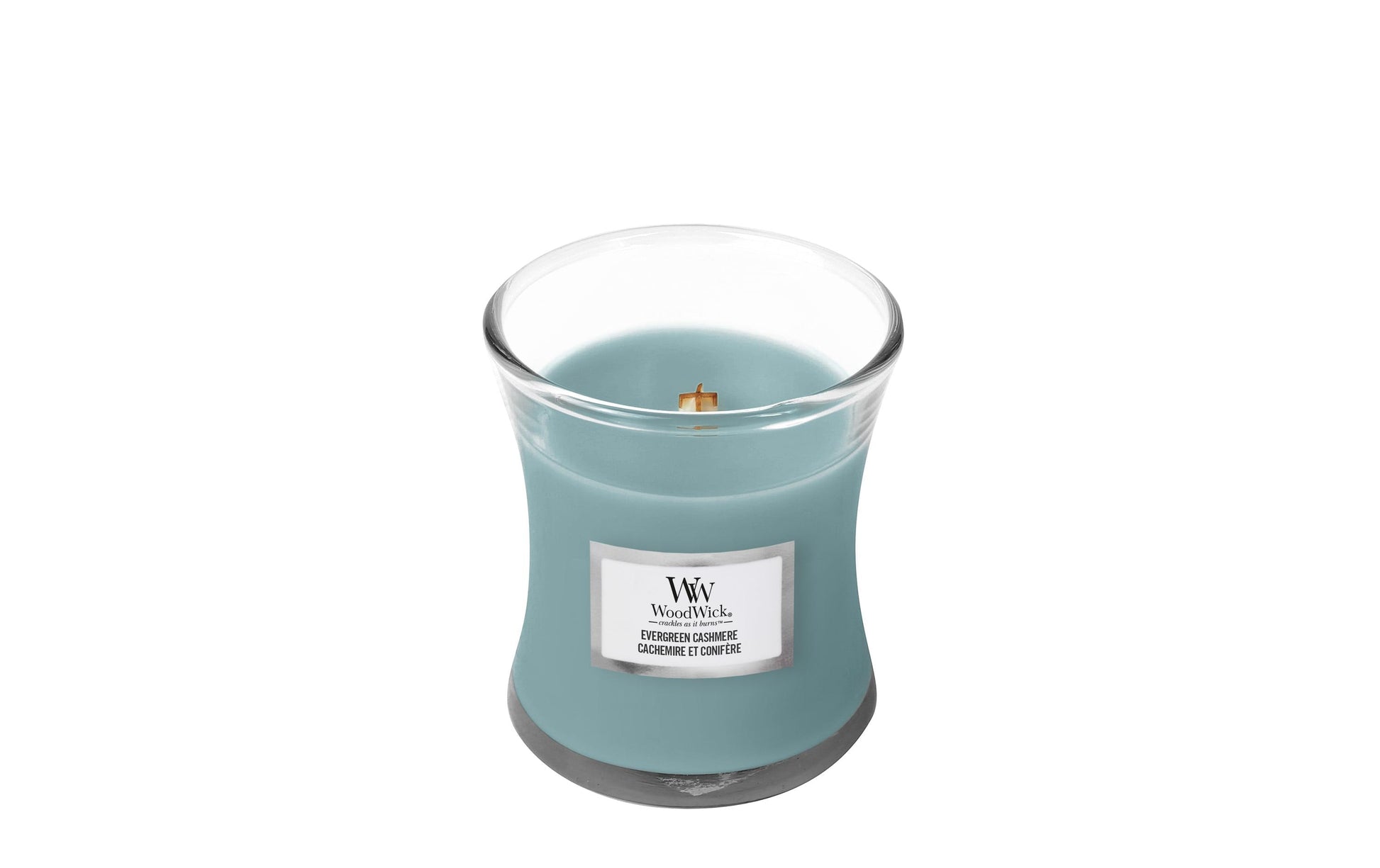 WoodWick Evergreen Cashmere – Duftkerze, Mini Jar