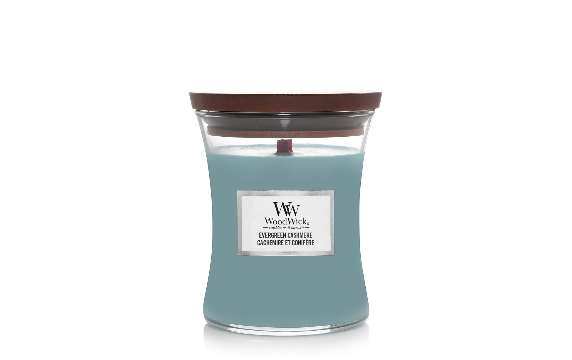 WoodWick Duftkerze – Evergreen Cashmere – Ø 9,8 × 11,5 cm