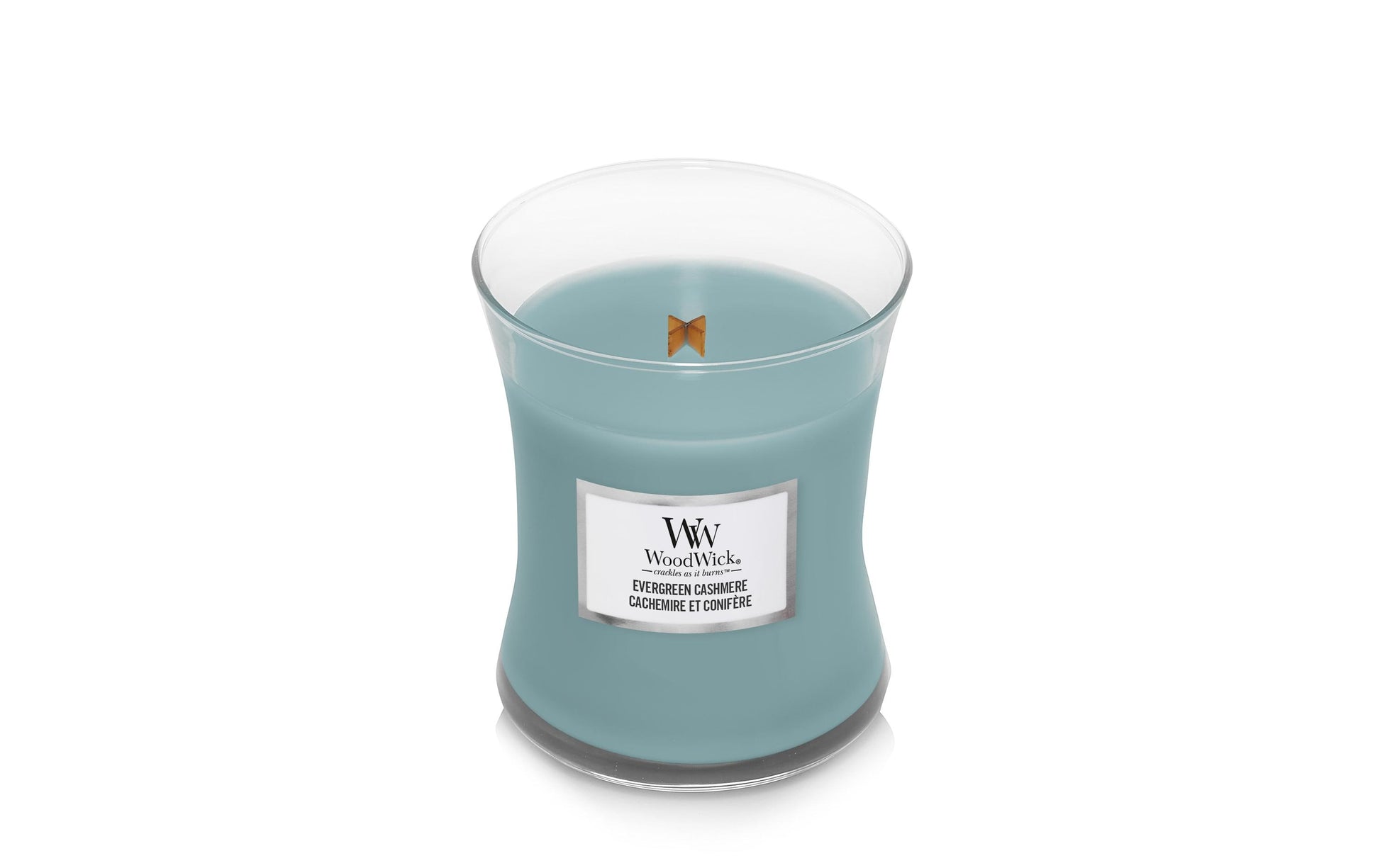 WoodWick Duftkerze – Evergreen Cashmere – Ø 9,8 × 11,5 cm