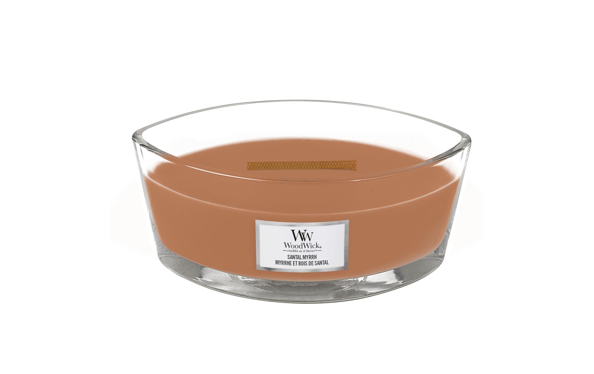 WoodWick Santal Myrrh – Duftkerze, Ellipse, 40 h