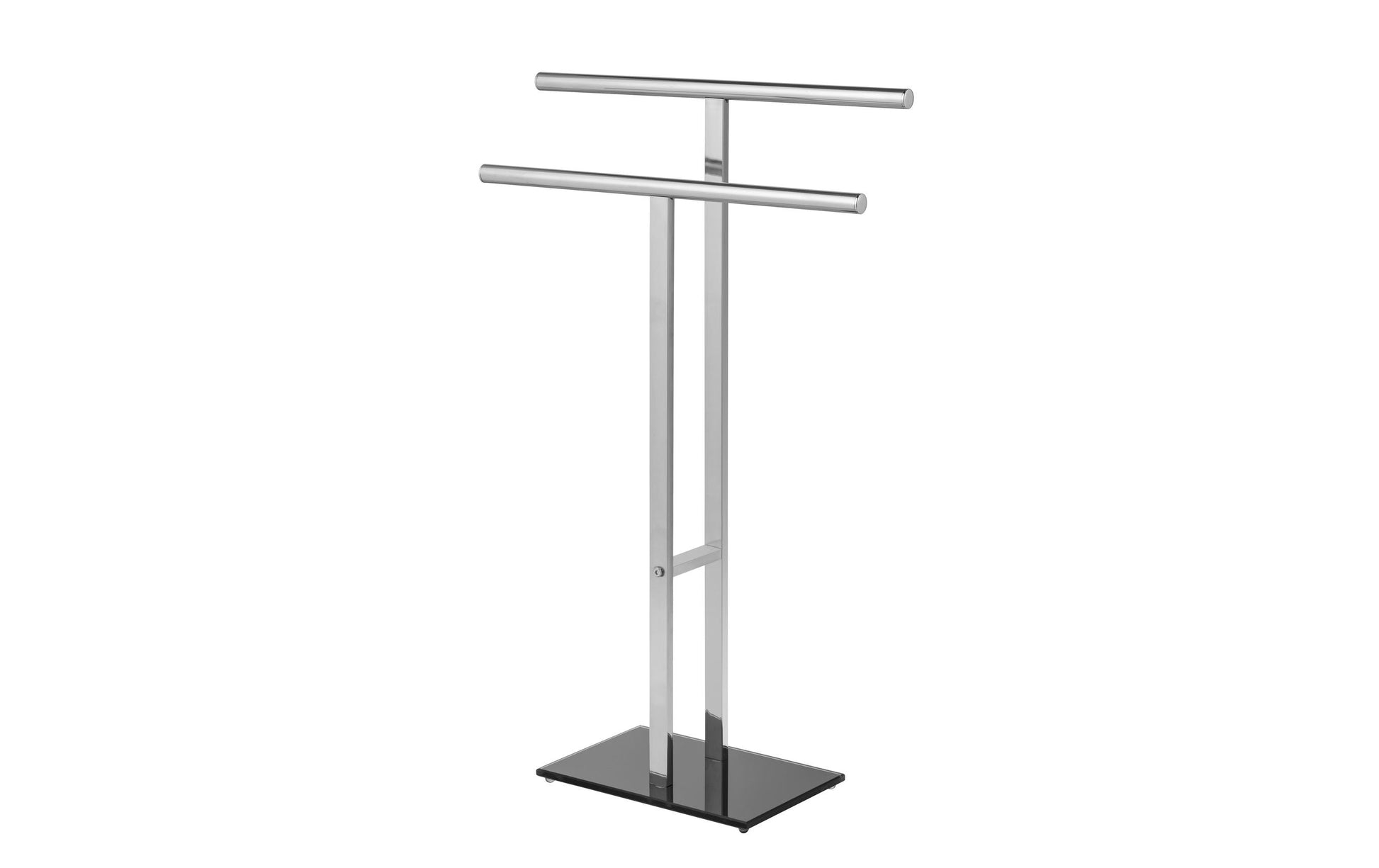 WENKO Handtuchständer in T-Form Lava – 50×20×81,5 cm, Edelstahl, Silber
