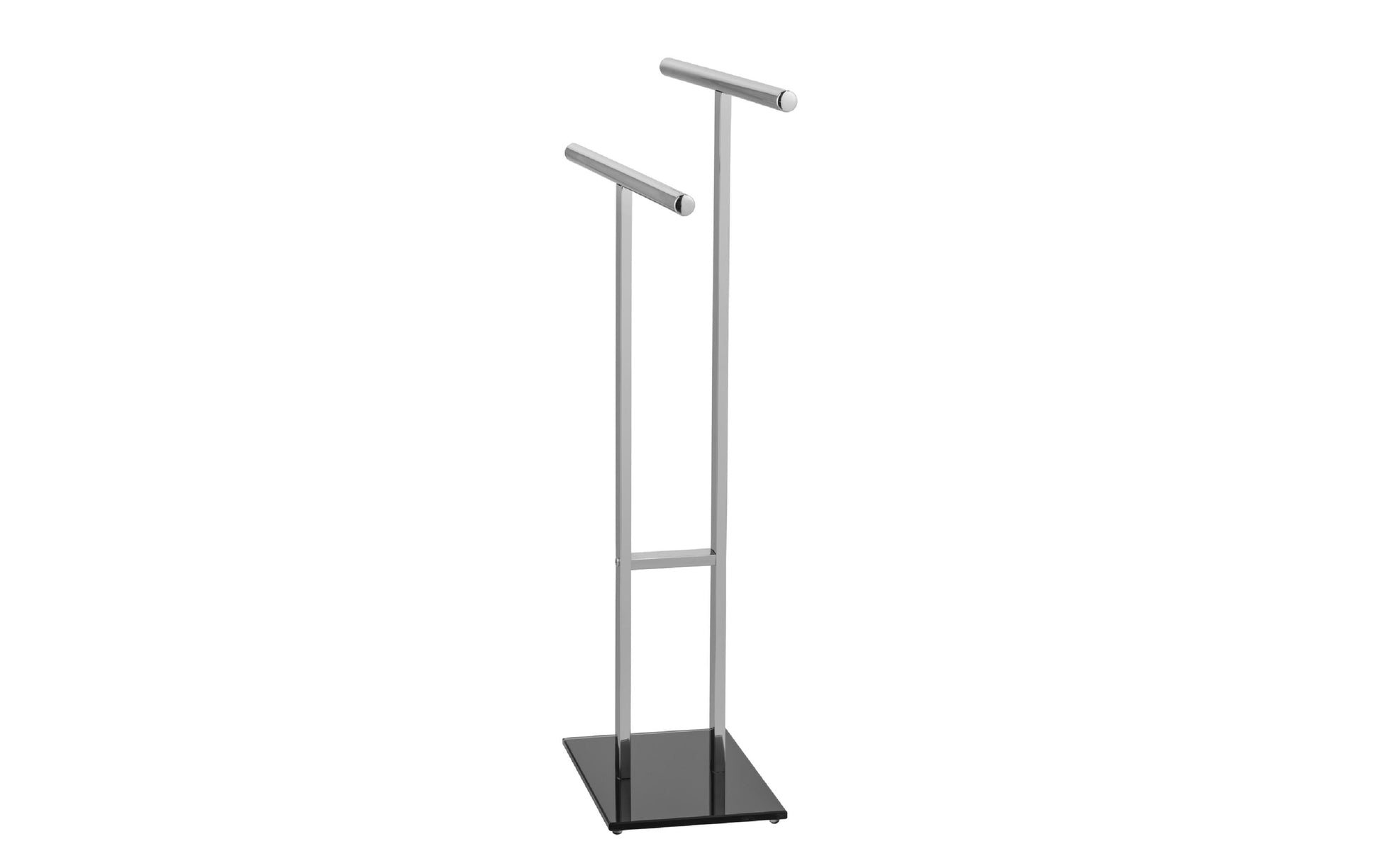 WENKO Handtuchständer in T-Form Lava – 50×20×81,5 cm, Edelstahl, Silber
