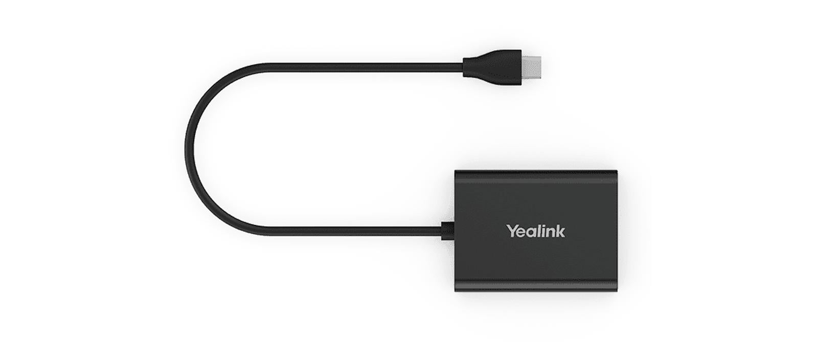 Yealink EHS60 – Headset-Dongle (Mikro-USB), RJ45, RJ9, Schwarz, für Yealink WH62/WH63 und gängige IP-Phones