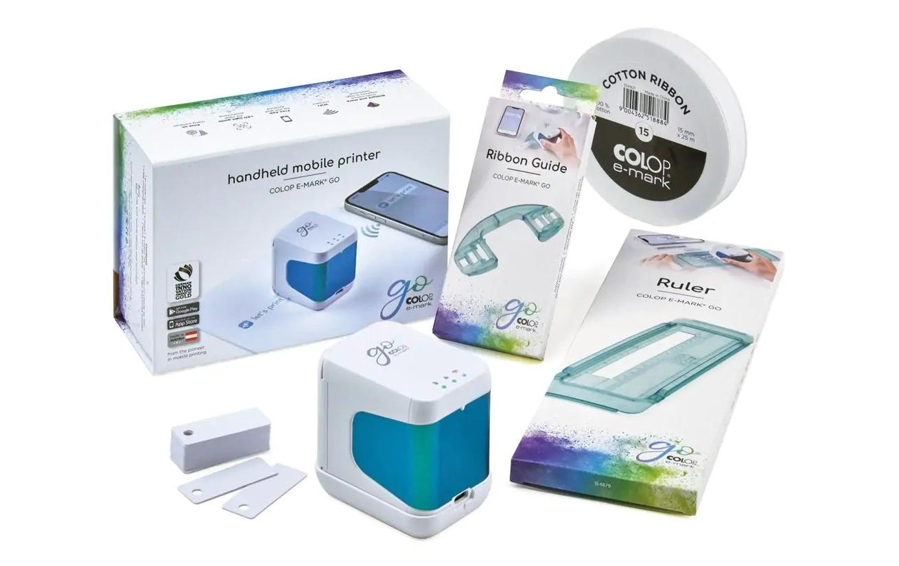 Colop e-mark GO – Mobiler Handdrucker, Tintenstrahl, Akkubetrieb, WLAN, für Etiketten