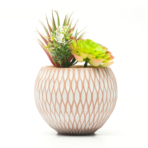 Dameco Künstliche Topfpflanze – Ø 15 × 22 cm – Beton, Grün