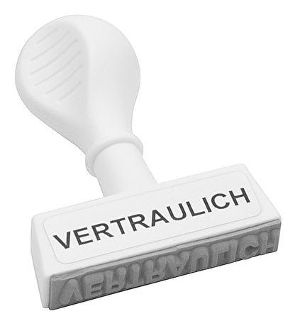 Wedo Traditioneller Wortstempel, Text Vertraulich – Abdruck 450 × 55 mm