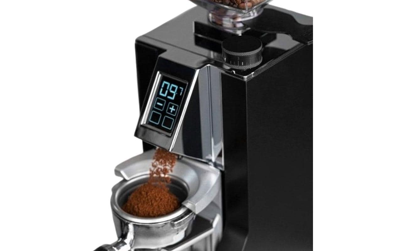 Eureka Kaffeemühle Mignon Libra – 300 g, Scheibenmahlwerk, 310 W – schwarz/chrom
