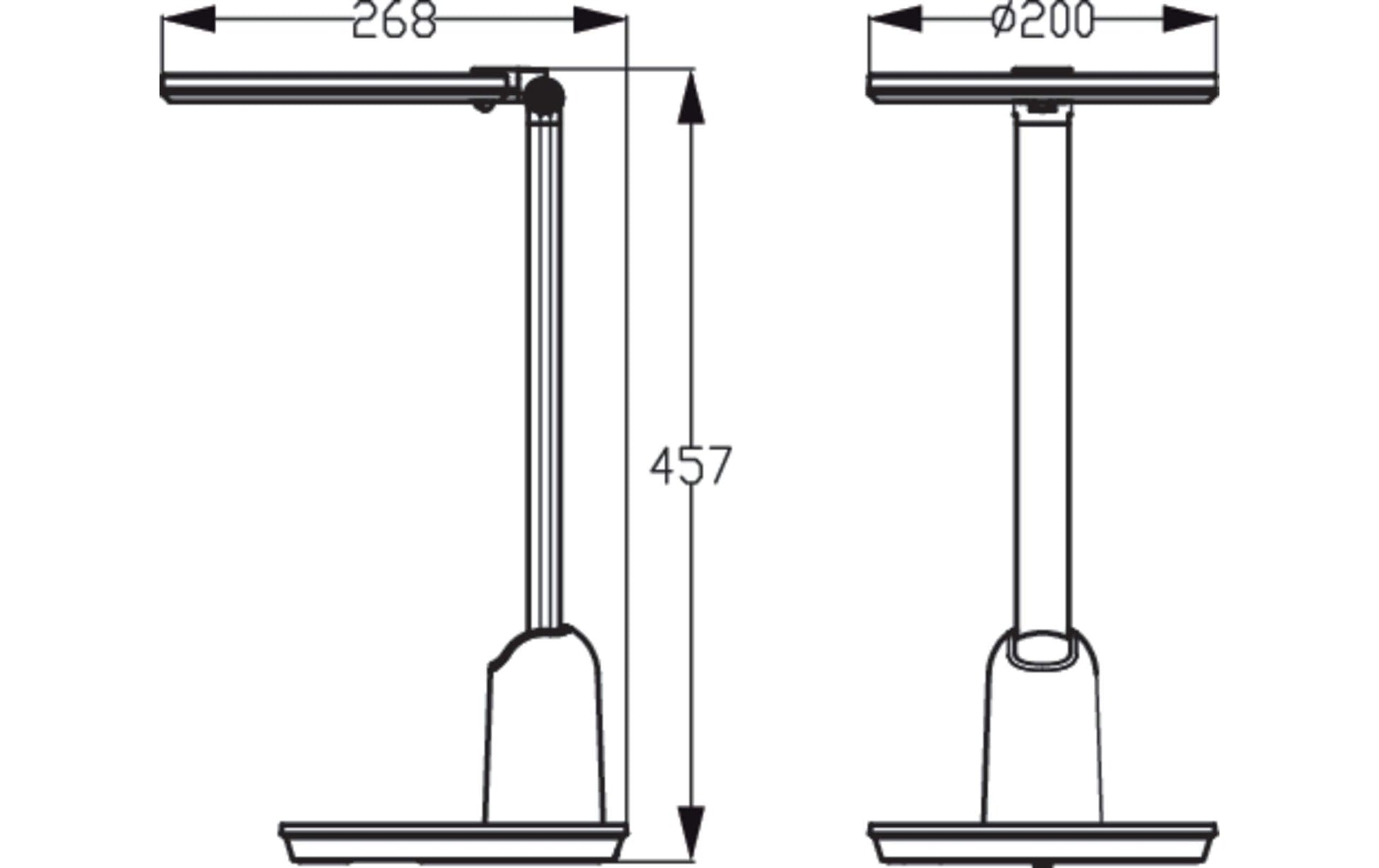 Philips by Signify Philips Tischleuchte Einstein – 3000–5500 K, 630 lm, 15 W, dimmbar, SceneSwitch, grau