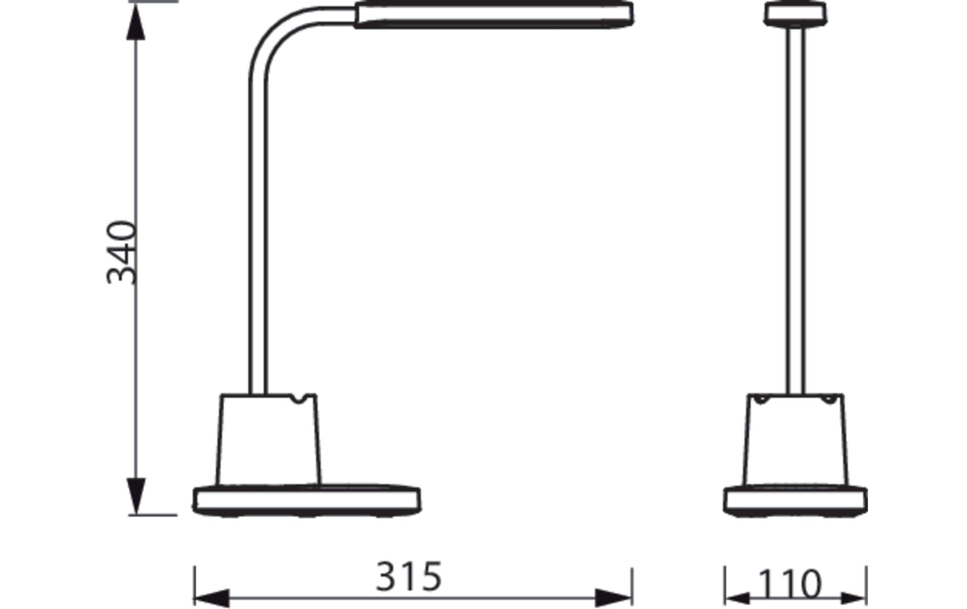 Philips by Signify Philips Tischleuchte – 11 × 34 × 31,5 cm, 200 lm, 7,5 W, 3000–5700 K, dimmbar, weiss, Akku