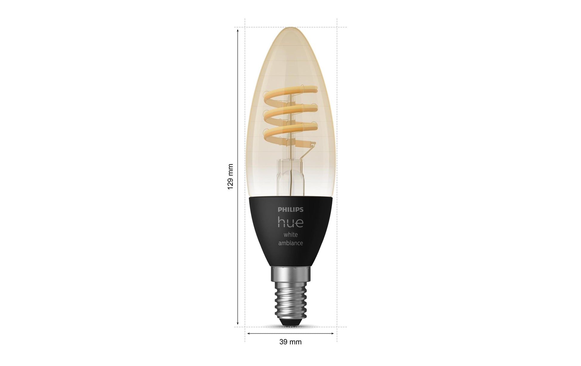 Philips Hue White Ambiance E14 LED-Leuchtmittel – 4,6W dimmbar, 2200–4500 K, für Bluetooth & Hue Bridge