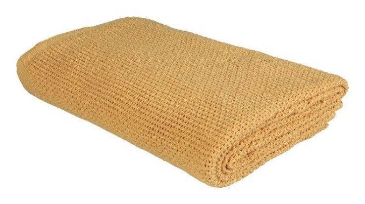 Eskimo Summer Dream Wohndecke – Baumwolle, Senf – 220 × 240 cm, OEKO-TEX Standard 100