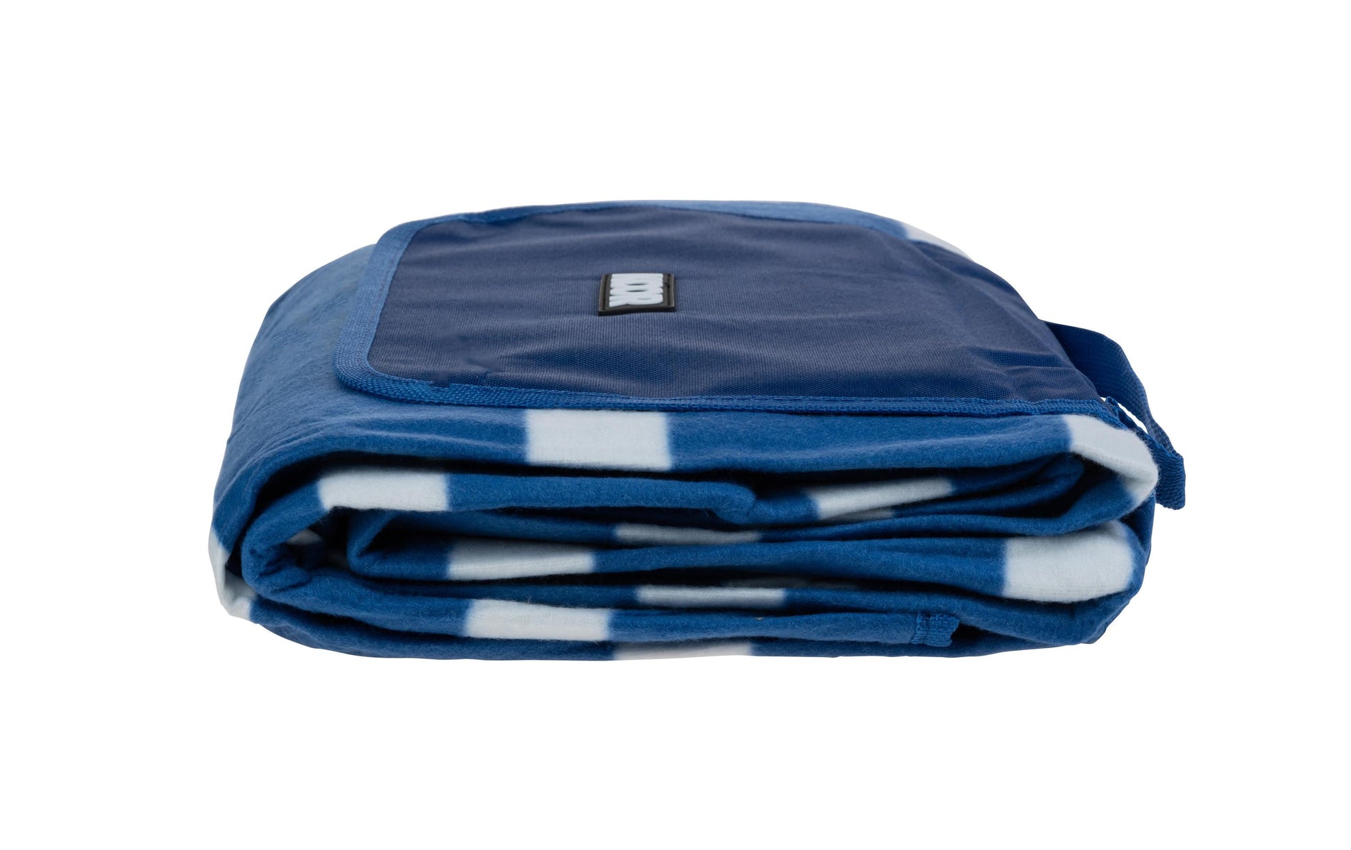 KOOR Wohndecke – Mikropolyester, Gestreift Blau/Weiss – 200 × 200 cm