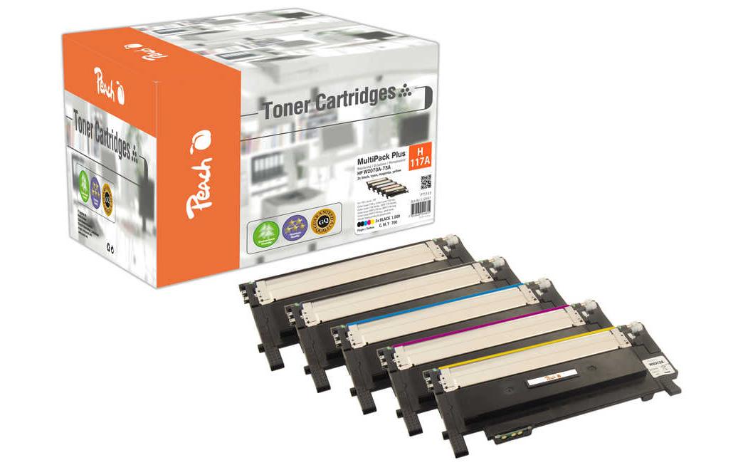 Peach Toner-Multipack – BK/C/M/Y, 4100 Seiten – für HP Color Laser 150/Color Laser MFP 170 und andere
