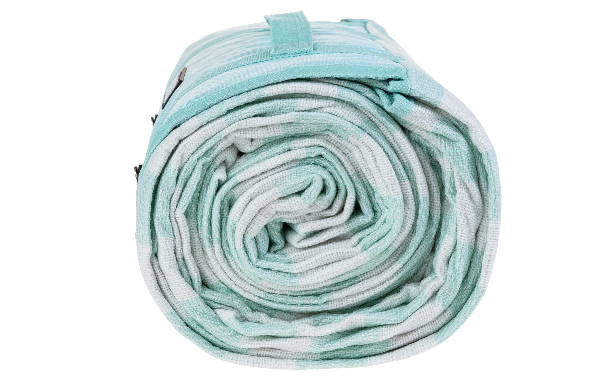 KOOR Wohndecke – Polyester, Mint, Weiss, Streifen – 200 × 300 cm