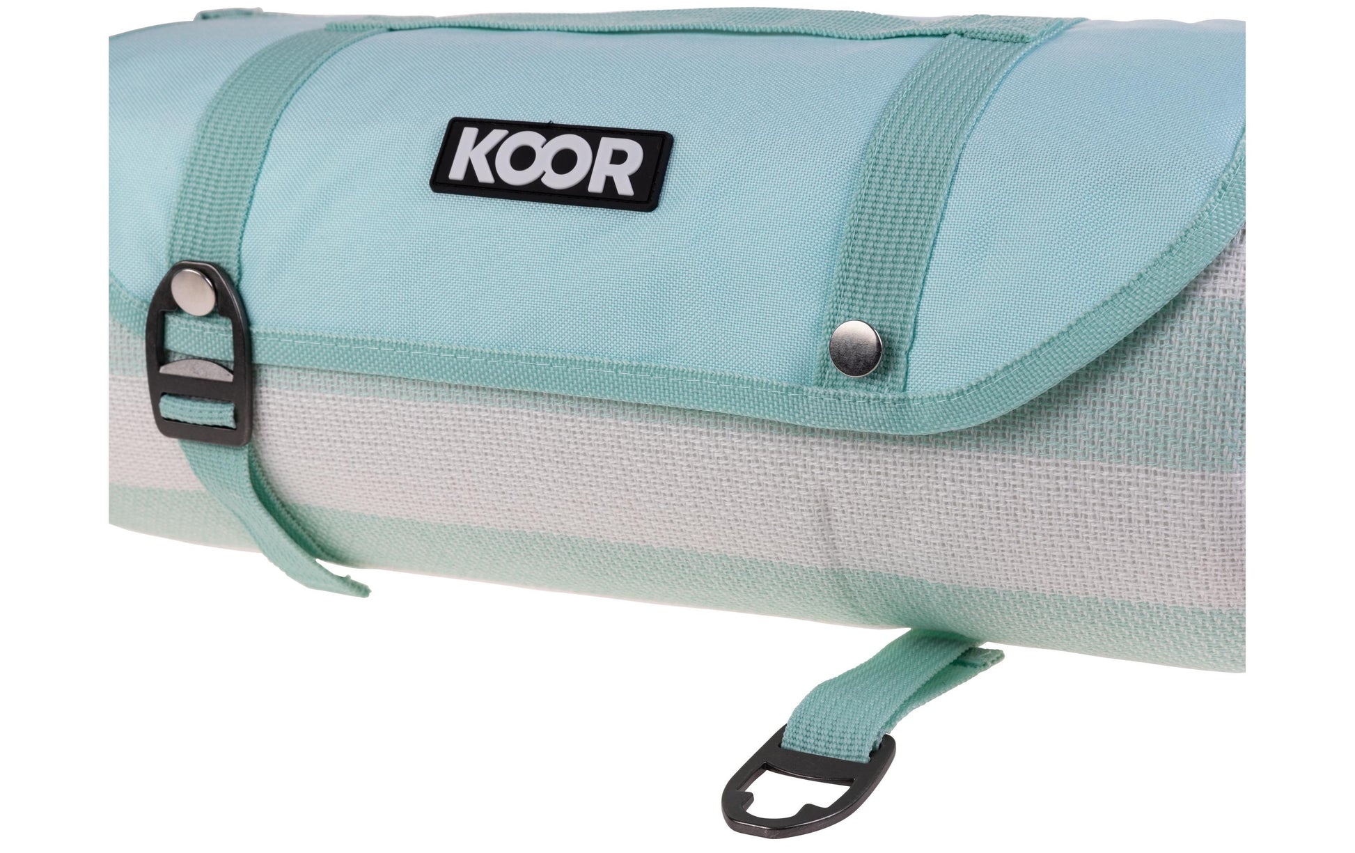 KOOR Wohndecke – Polyester, Mint, Weiss, Streifen – 200 × 300 cm