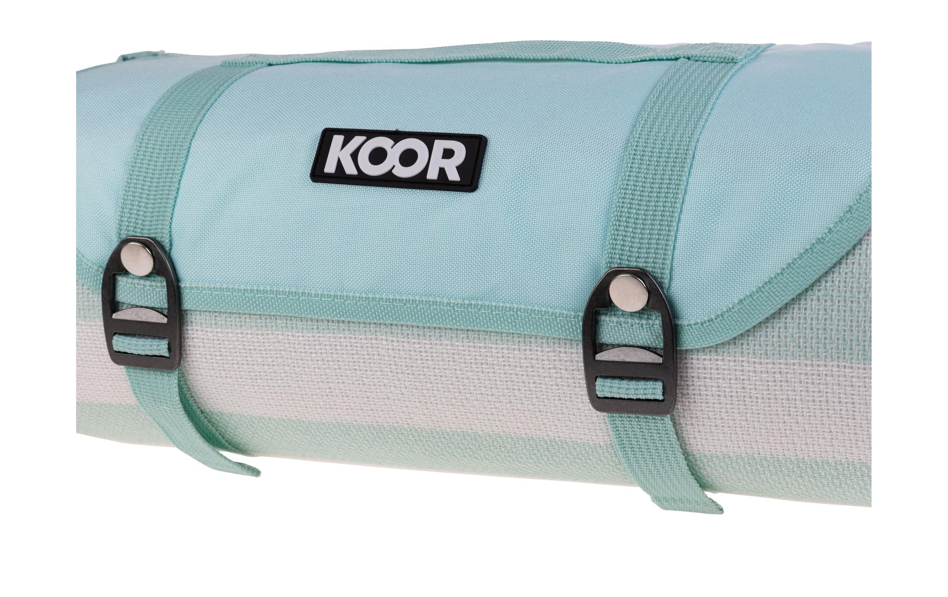 KOOR Wohndecke – Polyester, Mint, Weiss, Streifen – 200 × 300 cm